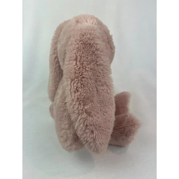 Smart Create Imagine Pink Plush Bunny Baby Rattle Embroidered Eyes Satin Ears - Picture 7 of 9